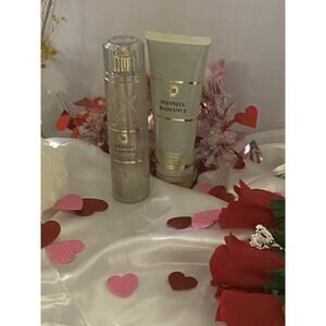 Set of 2 Bath &Body Works Infinite Radiance Mist Spray & Body Cream 8 oz Each